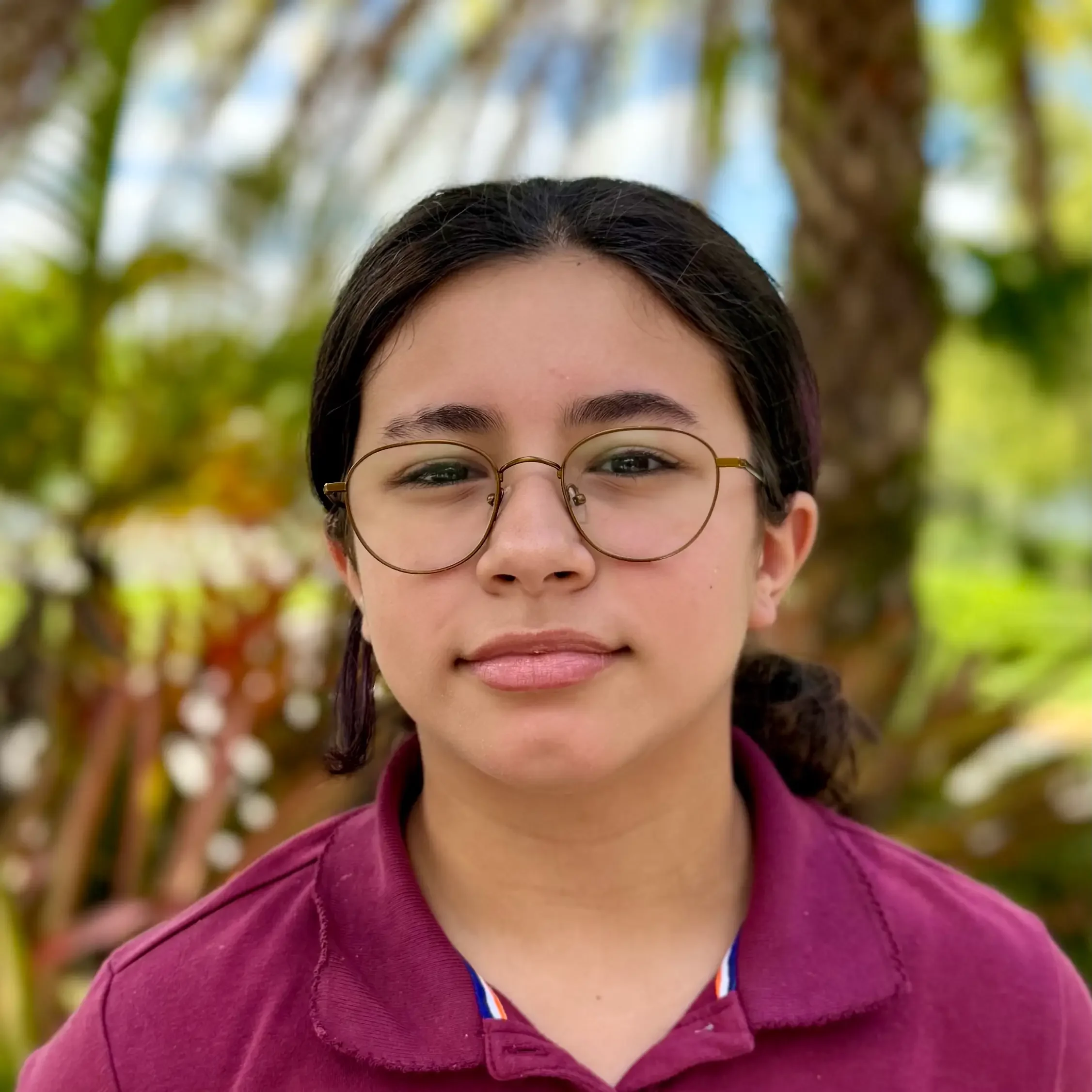 Ayla Shashty Student Sawgrass Adventist School - young female student smiling at the camera.