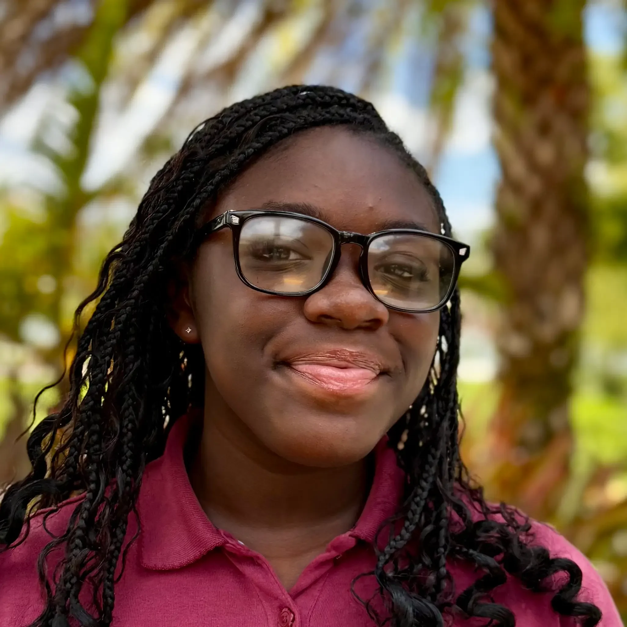Kennedi Cooper Student Sawgrass Adventist School - young female student smiling at the camera.